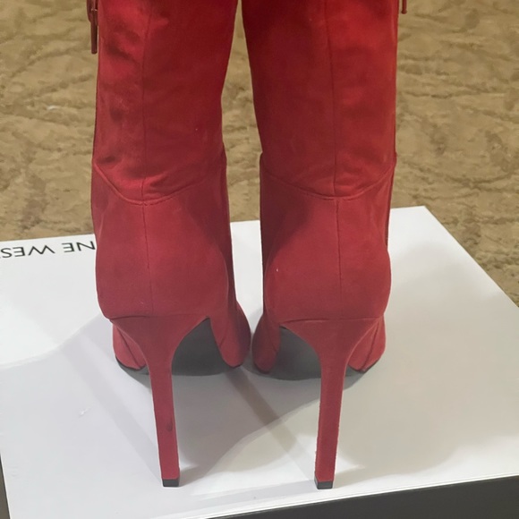 TELEENA STILETTO POINTED TOE SUEDE BOOTS SIZE 6.5 - Picture 6 of 7